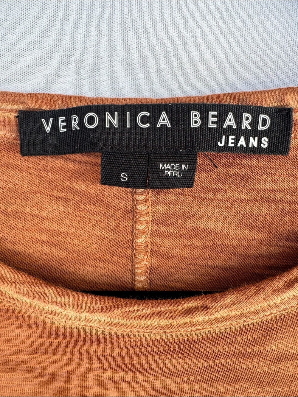 Veronica Beard Rust/Tan Slub Sleeveless Tank - Picture 2 of 11